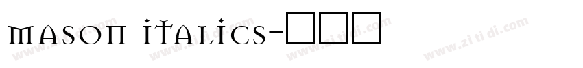 mason italics字体转换